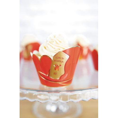CUPCAKE WRAPPERS POMPIERS X 6 thumbnail 4
