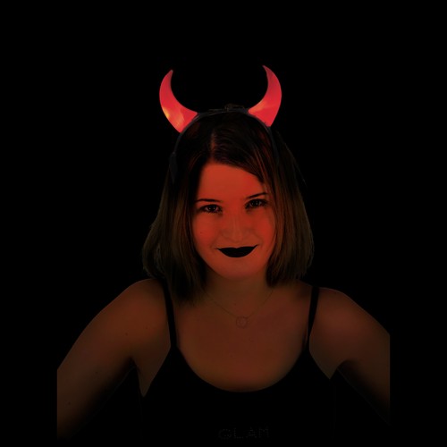 SERRE TÊTE CORNE DIABLE ROUGE LUMINEUX thumbnail 6