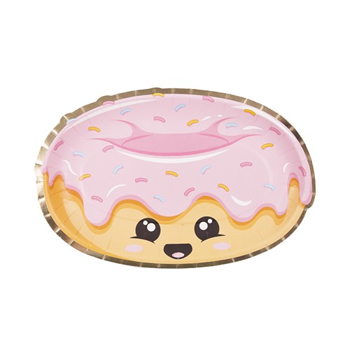 ASSIETTES DONUT 23CM SWEETY JUNK FOOD X 8