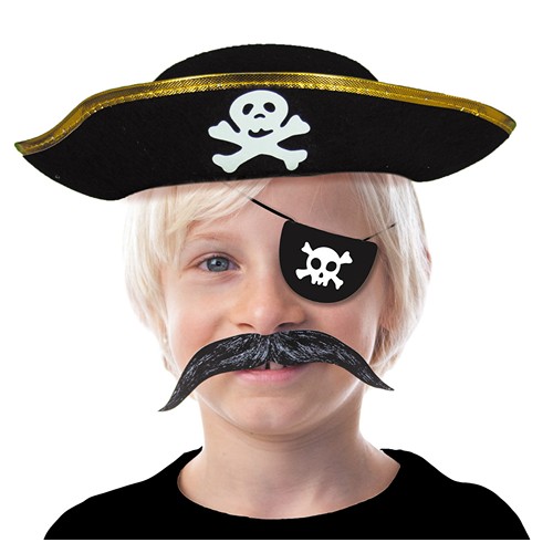 CHAPEAU PIRATE ENFANT FEUTRE NOIR thumbnail 4