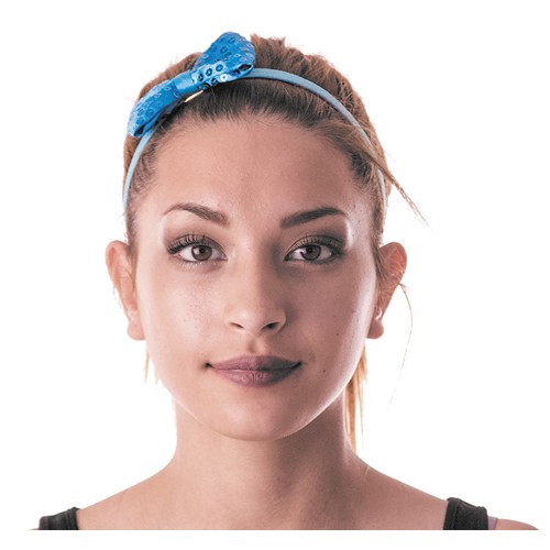 NOEUD PAP SEQUIN 8CM X 4CM TURQUOISE