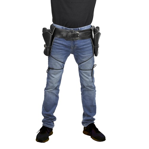 DOUBLE HOLSTER SIMILI CUIR NOIR ADULTE thumbnail 4