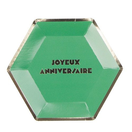 ASSIETTES MULTI JOYEUX ANNIVERSAIRE X8 thumbnail 4