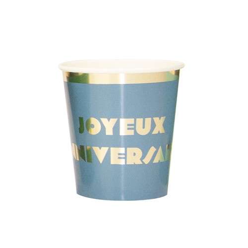 GOBELETS 200ML MULTI JOYEUX ANNIVERSAIRE X 8 thumbnail 4
