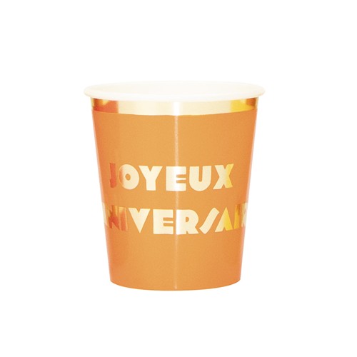 GOBELETS 200ML MULTI JOYEUX ANNIVERSAIRE X 8 thumbnail 5