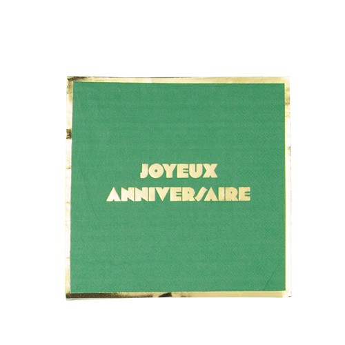 SERVIETTES MULTI JOYEUX ANNIVERSAIRE  X 16 thumbnail 4