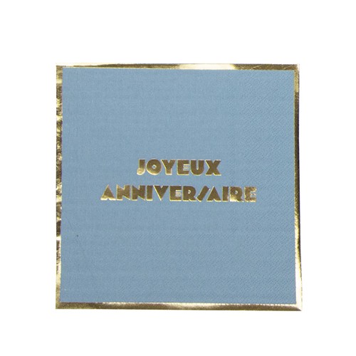 SERVIETTES MULTI JOYEUX ANNIVERSAIRE  X 16 thumbnail 5