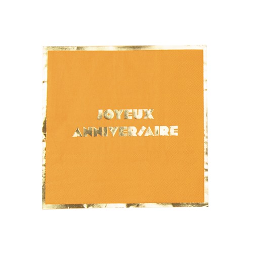SERVIETTES MULTI JOYEUX ANNIVERSAIRE  X 16 thumbnail 6