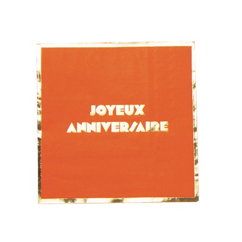 SERVIETTES MULTI JOYEUX ANNIVERSAIRE  X 16 thumbnail 8