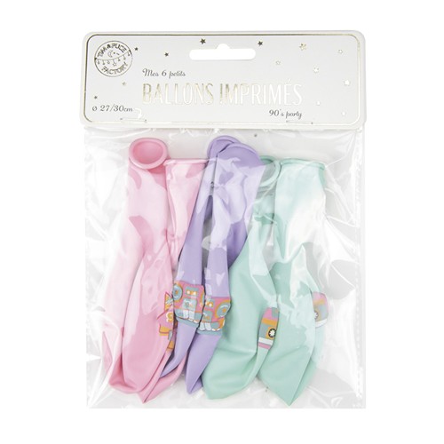 BALLONS DE BAUDRUCHE 90'S PARTY X 6 thumbnail 4