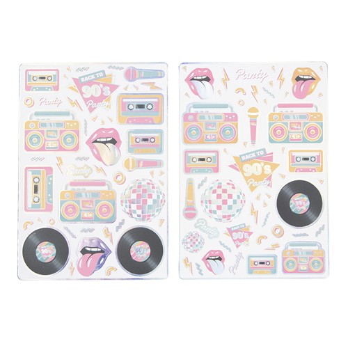 STICKERS 90'S PARTY X 100PCS