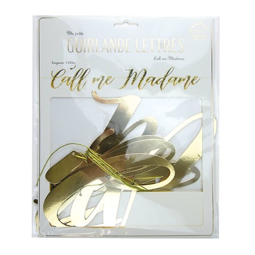 GUIRLANDE LETTRES CALL ME MADAME 1.60M thumbnail 4