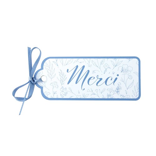 ETIQUETTES CADEAUX FLEUR BLEUE X 10 thumbnail 4