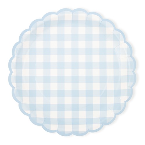 ASSIETTES FESTONNEES VICHY PASTEL 4 COUL ASS  23CM X 8 thumbnail 4