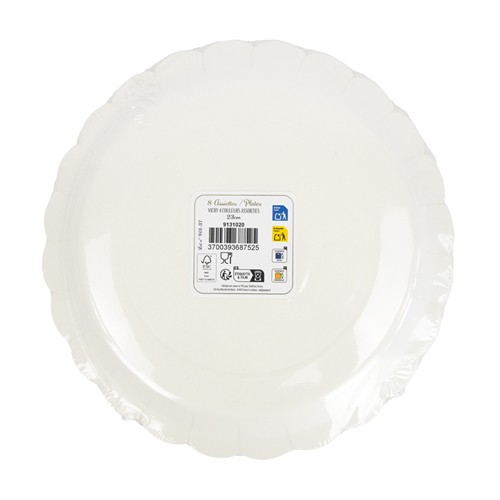 ASSIETTES FESTONNEES VICHY PASTEL 4 COUL ASS  23CM X 8 thumbnail 7