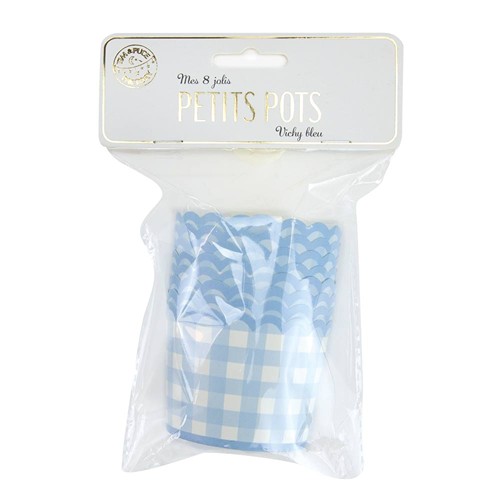PETITS POTS VICHY BLEU X 8 thumbnail 4