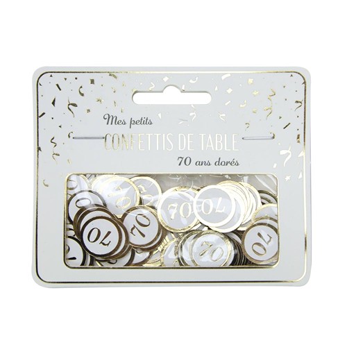 CONFETTIS DE TABLE 70 ANS DORES thumbnail 5