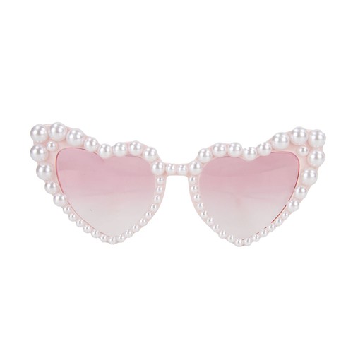 LUNETTES VINTAGE COEUR PINK AVEC PERLES thumbnail 4