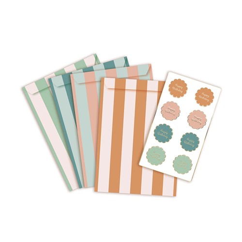POCHETTES PAPIER HAPPY BIRTHDAY MULTICOLORE X 8PCS thumbnail 4