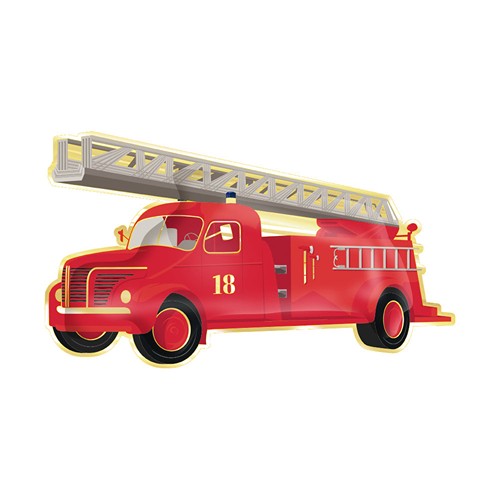 ASSIETTES CAMION DE POMPIER X 8