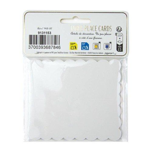 MARQUE PLACES FESTONNES FOUGERE WHITE X 8PCS thumbnail 4