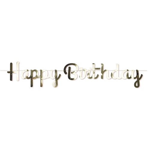 GUIRLANDE LETTRES HAPPY BIRTHDAY DOREE thumbnail 4