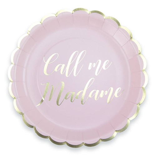ASSIETTES FESTONNEES CALL ME MADAME 23CM X 8