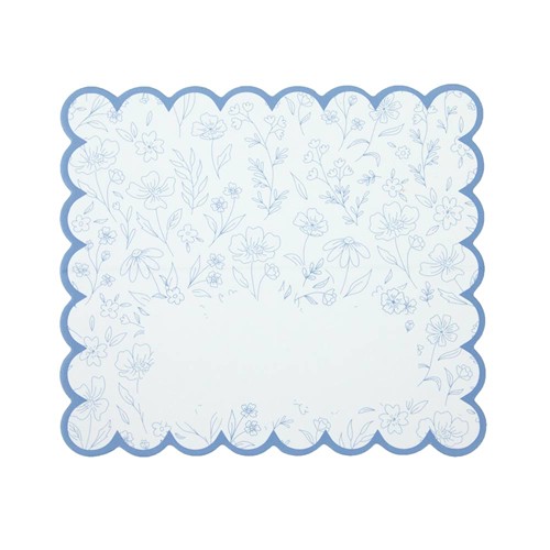 MARQUE-PLACES FESTONNES FLEUR BLEUE X 8PCS thumbnail 4
