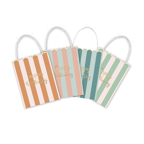 SACS PAPIER HAPPY BIRTHDAY MULTICOLORES X 4 thumbnail 4