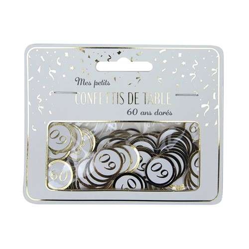 CONFETTIS DE TABLE 60 ANS DORES thumbnail 5
