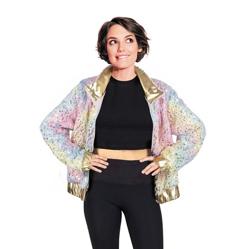 VESTE FOURRURE PASTEL MULTI LEOPARD TAILLE L