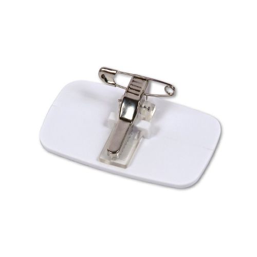 BADGE PLASTIQUE (PS) AVEC PINCE-EPINGLE POUR QUADRIDOME - 2