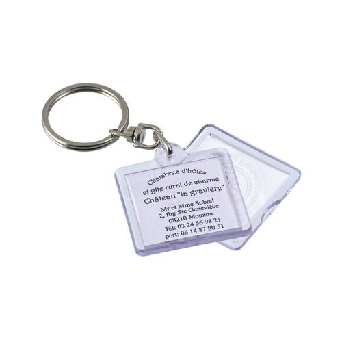 PORTE-CLES TRANSPARENT PORTE-ETIQUETTE - 3