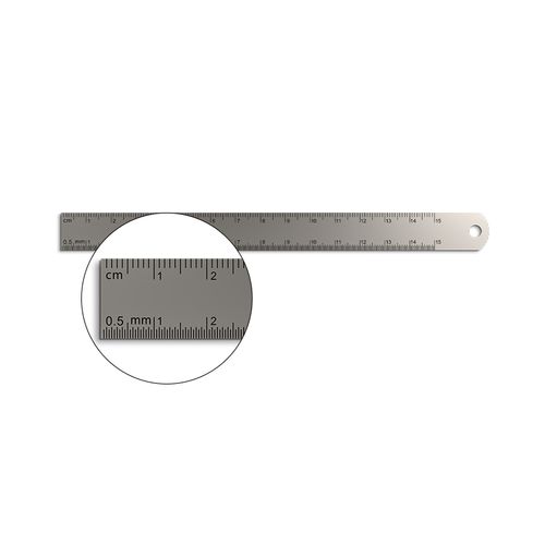 REGLET PRECISION INOX 170x15 mm AVEC TROU DE SUSPENSION - 5