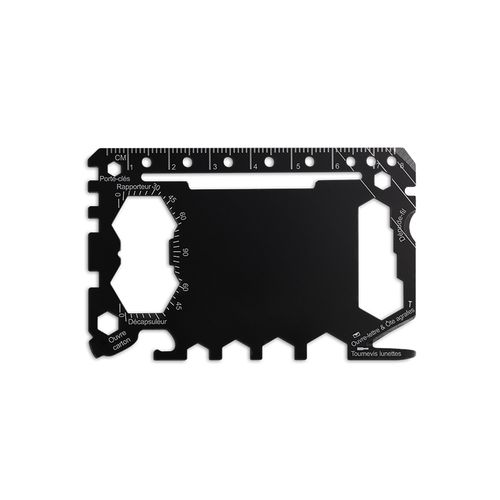 CARTE OUTIL MULTIFONCTION EN ACIER INOXYDABLE - 7