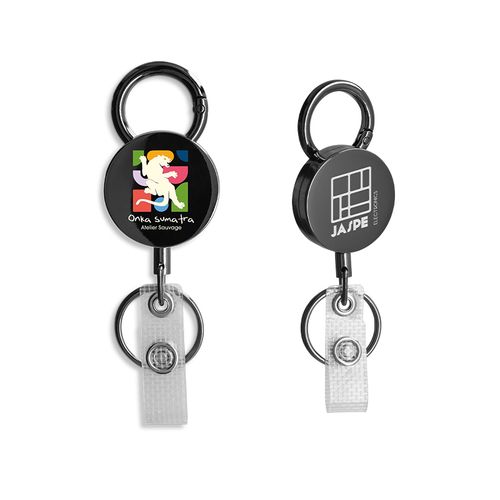 BADGE: PORTE-BADGES RETRACTABLE COQUE EN METAL - 3