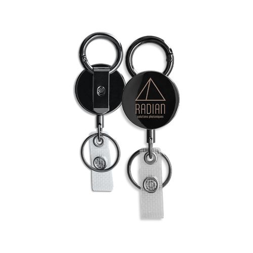 BADGE: PORTE-BADGES RETRACTABLE COQUE EN METAL - 4