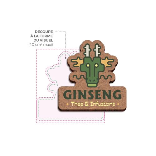 BADGE MDF EP 3mm AVEC PINCE-EPINGLE ENTRE 20 cm2 ET 40 cm2 MAXI - 4