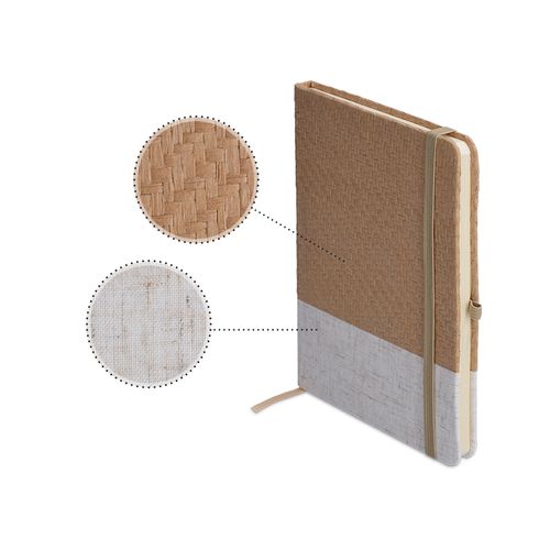 CARNET B6 COUVERTURE COTON ET FIBRES DE BAMBOU - 4