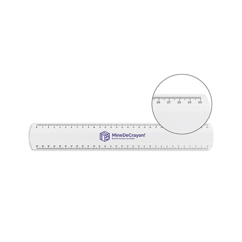 REGLE PLASTIQUE (SAN) TRANSPARENTE 30 cm - 4