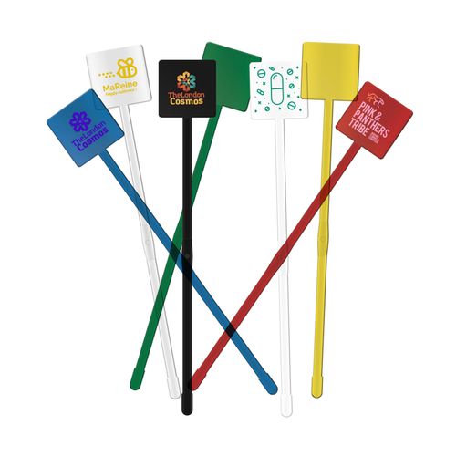 AGITATEUR COCKTAIL CARRE SPATULE 190 mm - 1