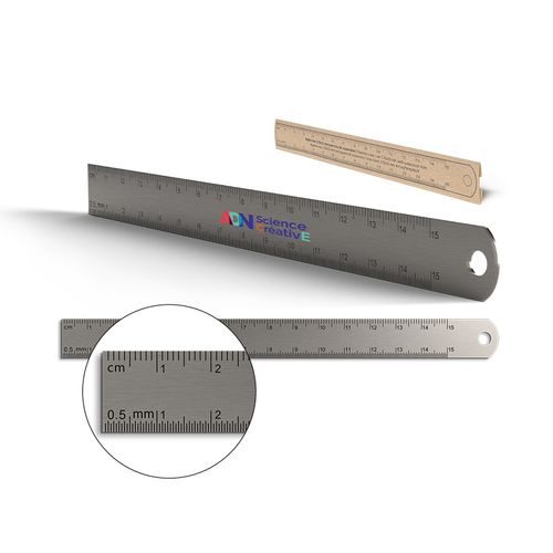 REGLET PRECISION INOX 170x15 mm AVEC TROU DE SUSPENSION - 1