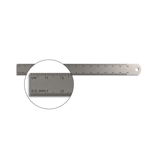 REGLET PRECISION INOX 170x15 mm AVEC TROU DE SUSPENSION - 5