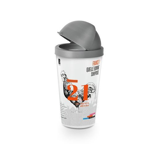 COUVERCLE DE POUBELLE  + GOBELET 60 CL - 3