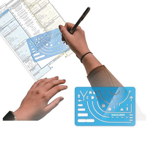 REGLE NORMOGRAPHE 125x80x1,5 mm - ASSISTANT DU CONSTAT AMIABLE - 4