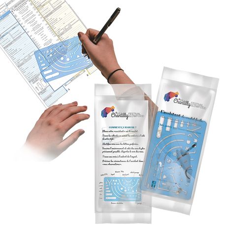 SET REGLE NORMOGRAPHE 125x80x1,5 mm - ASSISTANT DU CONSTAT AMIABLE - 1