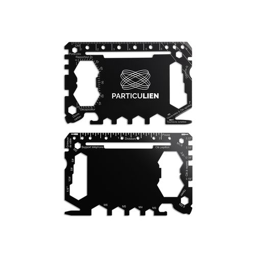 CARTE OUTIL MULTIFONCTION EN ACIER INOXYDABLE - 3