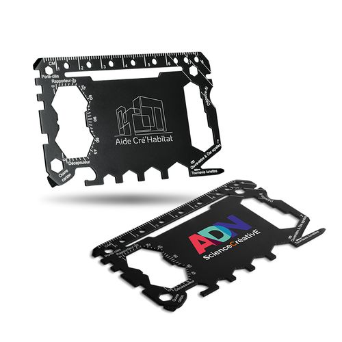 CARTE OUTIL MULTIFONCTION EN ACIER INOXYDABLE - 4
