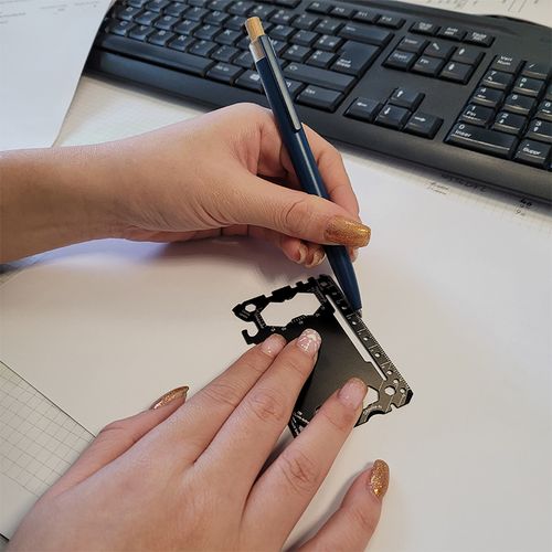 CARTE OUTIL MULTIFONCTION EN ACIER INOXYDABLE - 7