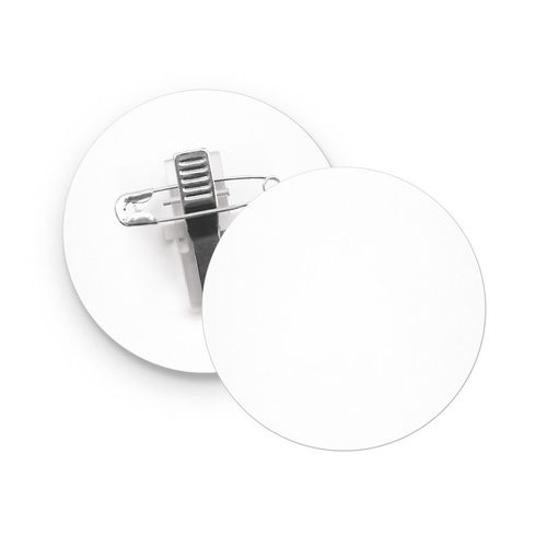 BADGE PLASTIQUE (PS) ROND Ø55 mm AVEC PINCE EPINGLE - 6
